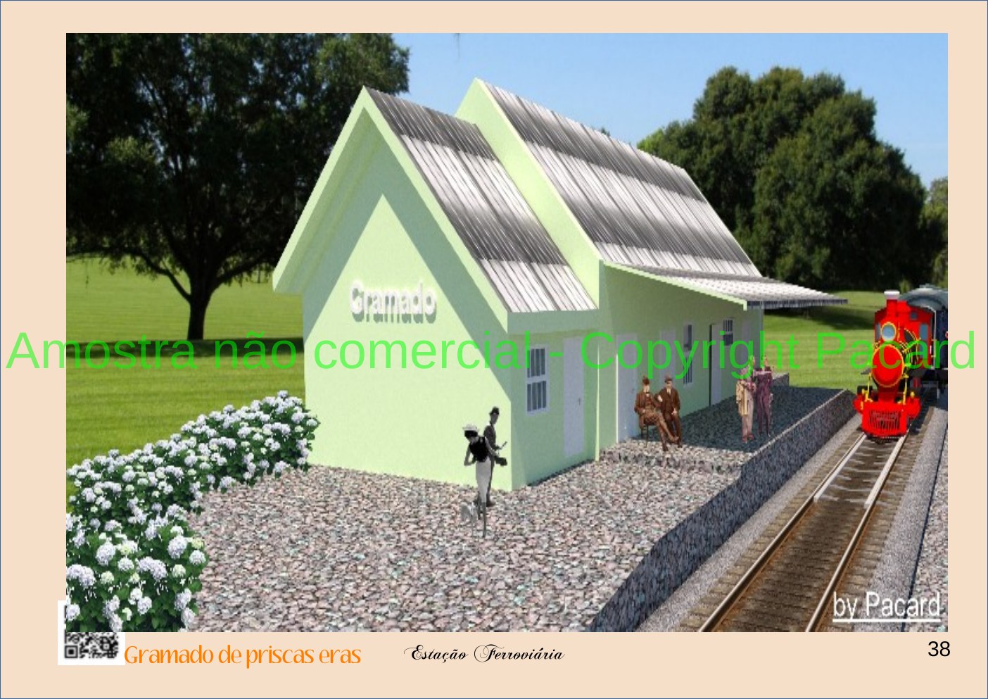Reconstrução em 3D da antiga Estação Ferroviária de Gramado